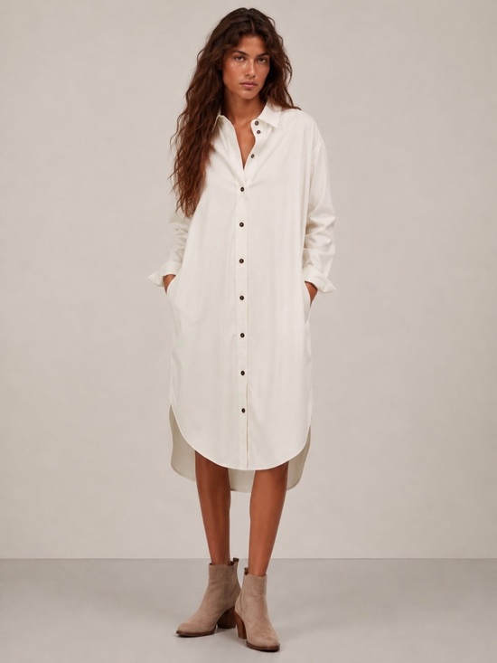 Dresses & Skirts - NWT Madewell Corduroy Long Sleeve Midi Shirtdress